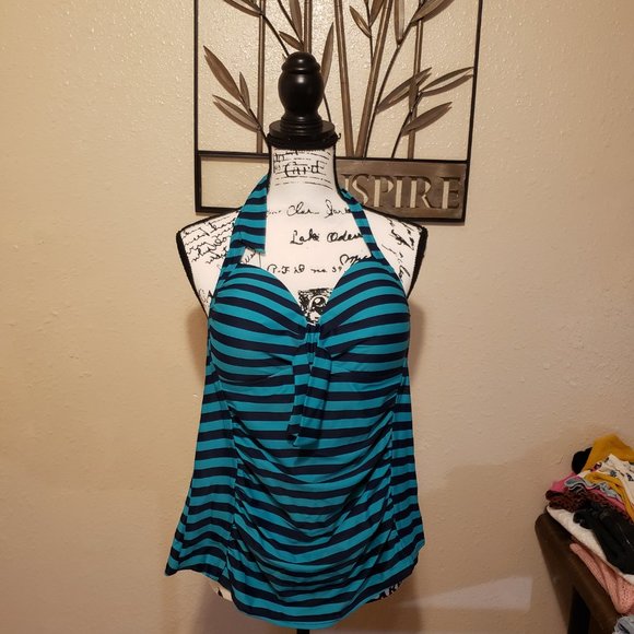 Merona Swim 2 Pc Swimsuit Halter Top Swim Skirt Poshmark